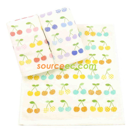 櫻桃印花毛巾（6 PCS）