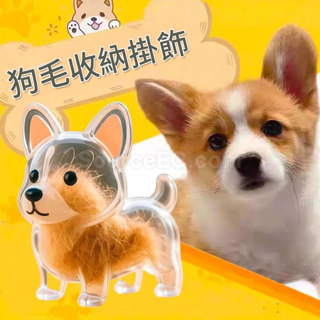 可愛小狗透明毛髮收納盒