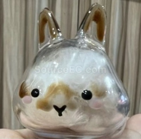 可愛小兔透明毛髮收納盒