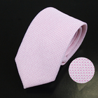 粉紅棉麻領帶