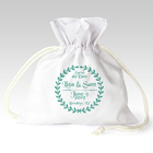 客製染白純棉束口小物袋 (logo 網版印刷)